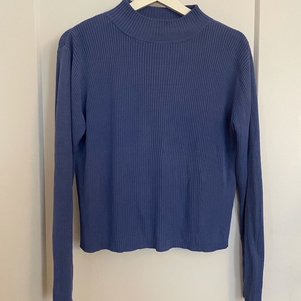 VTG 90s Silk Ribbed Mockneck Sweater